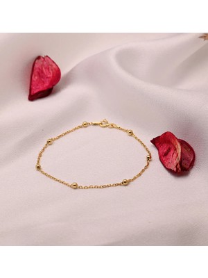 925 Ayar Gold Dorika Minimal Gümüş Bileklik
