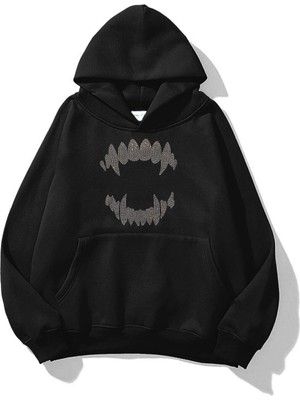 Tarzsokak Unisex Teeth Sweatshirt Siyah