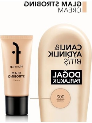 Esranın Dünyası Şeftali Renkli Aydınlatıcı Makyaj Bazı - Glam Strobing Cream 002