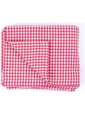 Esranın Dünyası Kırmızı Pötikare Masa Örtüsü, 75X75 cm Piknik ve Sofra Bezi