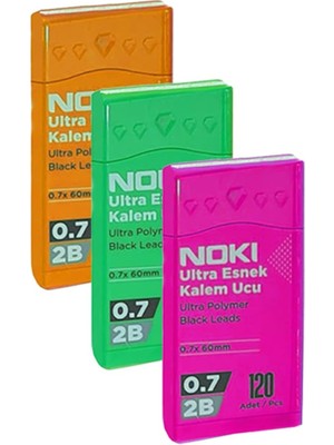 Esranın Dünyası Kalem Ucu 120 Li 0.7 mm 2b 3 Paket Noki Çoklu Versatil Kalem Uç Mekanik Uçlu Otomatik Kurşun Kalem Ucu 60 mm Yumuşak