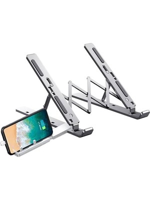 Esranın Dünyası Katlanabilir Alüminyum Laptop Standı - 13 Kademeli Yükseklik