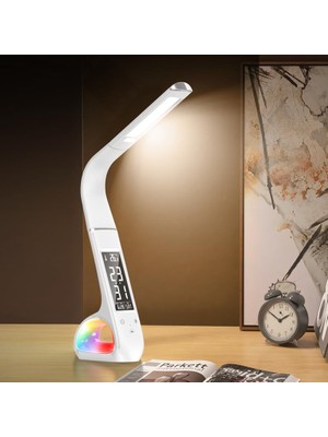 Esranın Dünyası Taşınabilir Ticaret LED Masa Lambası, Rgb Aydınlatma, Akıllı Va Ekran, Dokunmatik Ayar, Göz Koruma Özellikli, 1200MAH Şarjlı Pil, 3 Renk Seçeneği ile Çalışma Lambası | S2311 (Beyaz)          [enerji S