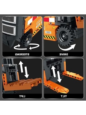 Esranın Dünyası Rc Forklift Oyuncakları, Inşaat Makinaları Seti 22002