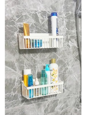 Esranın Dünyası 6'lı Yapışkanlı Banyo Düzenleyici Seti, Beyaz Renk