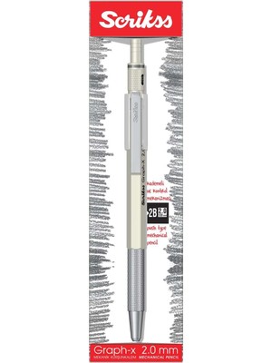 Scrikss Graphx Mekanik Kurşun Kalem Beyaz 2 mm