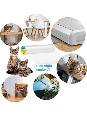 Esranın Dünyası Kedi ve Köpekler Için Yapışkanlı Mobilya Koruyucu Bant, 45 x 400 cm