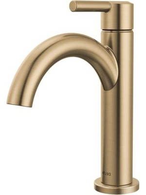 Esranın Dünyası Faucet Nicoli Altın Banyo Bataryası, Tek Delikli Banyo Bataryası, Tek Kolu Banyo Bataryası, Şampanya Bronz 15749LF-CZ