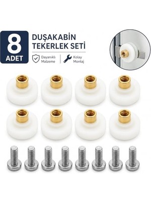 Esranın Dünyası Banyo Duşakabin Tekerleri 8 Adet Takım 1.kalite