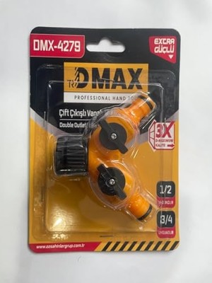 Esranın Dünyası DMX-4279 Çift Çıkışlı Vanalı Musluk Adaptörü, 1/2 ve 3/4 Uyumlu, Profesyonel El Aleti