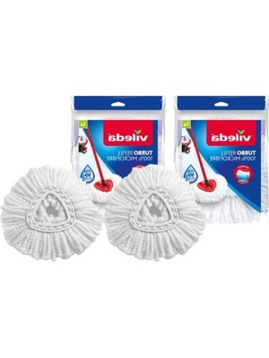 Esranın Dünyası Mikrofiber Mop Yedek Başlık Seti, 2 Adet Beyaz Renkli