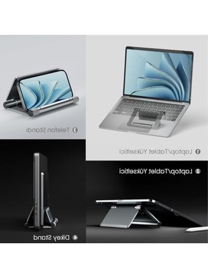 Esranın Dünyası Yüksekliği Ayarlanabilir Katlanabilir Laptop Standı