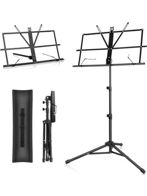 Esranın Dünyası Taşınabilir Metal Nota Sehpası, Ayarlanabilir Yükseklik ve Üç Ayaklı Tripod