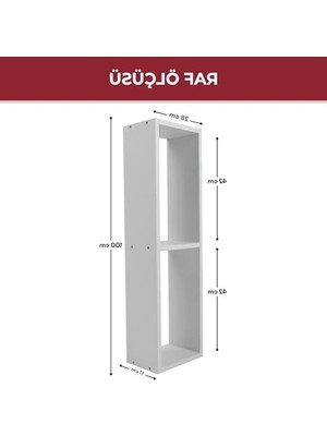 Esranın Dünyası Modern Minimalist 2 Raflı Dekoratif Kitaplık, Dikey Tasarım
