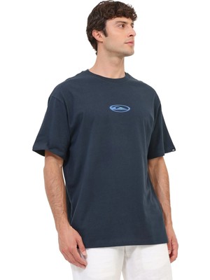 Quiksilver Kısa Kol T-Shirt Erkek Lacivert Flowers Surfıng