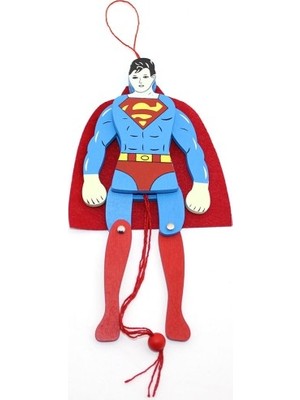 Ahşap Sallanan Süperman Figürü