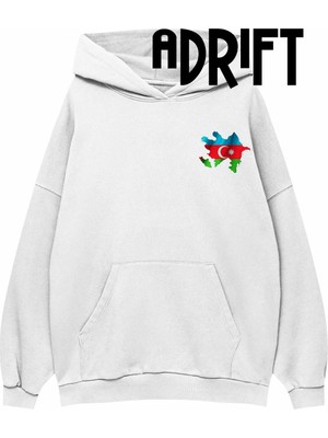 Tarzsokak Unisex Azerbaycan 2 Özel Tasarım Swearshirt Hoodie Beyaz