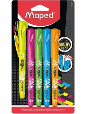 Maped Fluo Pen Kalem Tipi Fosforlu Kalem 5'li Blister (734027)
