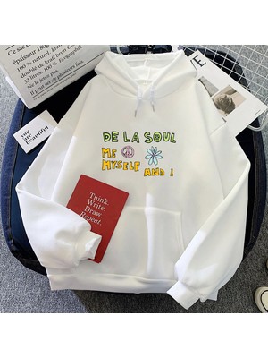 Tarzsokak Beyaz Moda Rahat Hoodies Phoebe Bripocket Indie Halk Unisex Hoody ile Boy Yönlü Y
