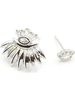 TeOra Store Taşlı Küpe - Gümüş