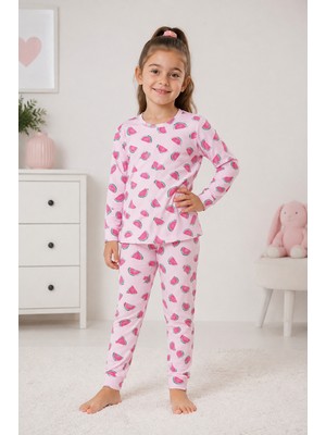 Monox %100 Pamuk Kız Çocuk Pijama Takımı – Uzun Kollu