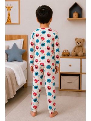Monox %100 Pamuk Unisex Çocuk Pijama Takımı – Uzun Kollu