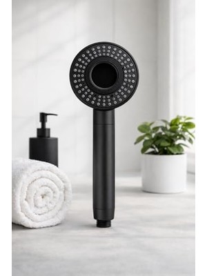 Belirtilmemiş 5 Fonksiyonlu Orta Delikli Yuvarlak Duş Başlığı, Masaj, Yağmurlama, Tazyikli Basınçlı, Su Tasarruflu, Kolay Temizlenebilir, Modern Ergonomik Tasarım, Lüks Banyo Duş Başlığı, Tüm Duş Sistemler