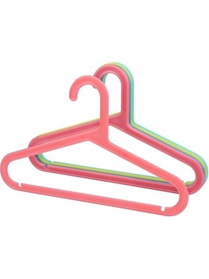 Belirtilmemiş Plastik Çocuk Askısı, Elbise Askısı, Renkli Askı, Slim Askı (Standart, Adet, 8)