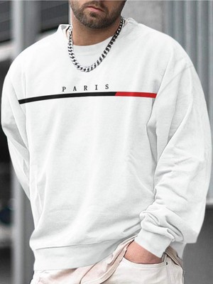 Tarzsokak Coko Serisi Manfinity Homme Letter Graphic Sweatshirt