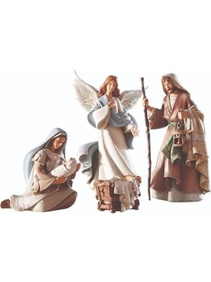 Belirtilmemiş Avalon Gallery Noel Için Doğum Setleri - Kapalı Bethlehem Geceleri Doğum Sahnesi, 5 Parça, Kutsal Aile