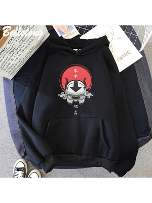 Tarzsokak Siyah Avatar Son Hava Bükücü Hoodie Sevimlikawaii