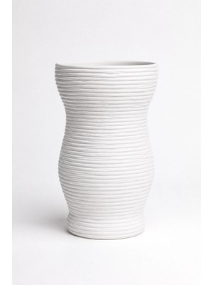 Lui Tasarım Vazo Ev Dekorasyon Seramik Iskandinav Tarzı Bohem Modern Desenli Yapay Çiçek Vazosu Beyaz Vazo Lola 28 cm