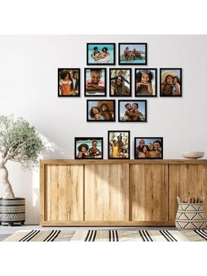 Belirtilmemiş 9X12 Picture Frame With Polished Plexiglass - Set Of 12 - Signature Collection - Picture Frames With Engineered Wood - Photo Frame For Tabletop And Wall Display - Black