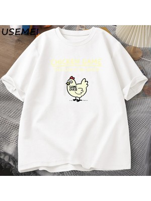 Tarzsokak Tavuk Oyunu Tavukya Bakmayın Komik T Shirt Pamuk Kısa Kollu O Boyun Grafik Tees Erkek Tasarım 2813