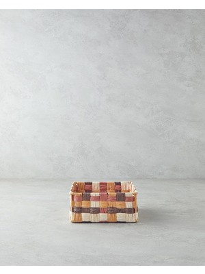 Belirtilmemiş Modern Square Kağıt Ip Sepet Kahve