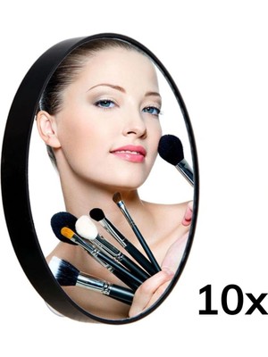 Nurton Buffer® 10X Büyüteçli Vantuzlu Pratik Kullanışlı Makyaj Lens Traş Aynası