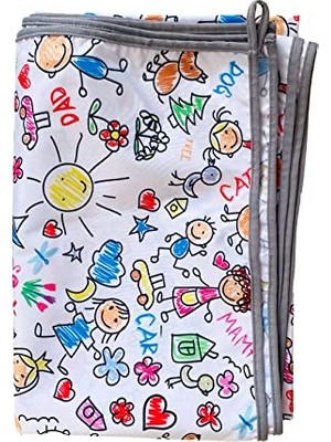 Esranın Dünyası Yorni Su Geçirmez Yer/masa Örtüsü, Aktivite, Yemek ve Oyun Için, Doğa Dostu ve Çevreci, Ekoteks SERTIFIKALI,%100 Polyester, 150X150CM