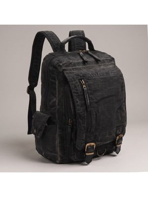 Cappadocia Vintage Celsus 4013 Vintage Kanvas Sırt Çantası, 15,6 Inç Laptop Bölmeli, Çok Cepli Seyahat ve Günlük Kullanım Çantası