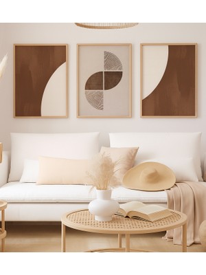 Voba Store 3 Parça Minimalist Dekoratif Tablo Seti