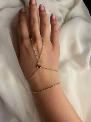 İnsera Insera Kadın Gold Yonca Model Zincir Çelik Şahmeran