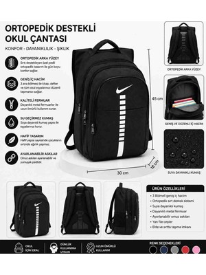 Trendol Fashion Life Ortopedik Sırt Destekli Okul Çantası – 3 Bölmeli Geniş Hacimli, Ayarlanabilir Omuz Askılı