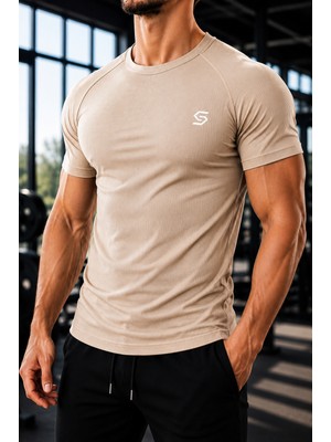 Sapeur Erkek Premium Ribana Compression Spor ve Günlük Tişört - Ultra Esnek ve Nefes Alan