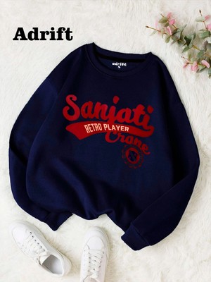 Tarzsokak Sanjati Retro Player Y2K Harajuka Style Sokak Trend Tasarım Harajuku/gotik Lacivert