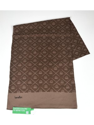Benetton Elegante Uno Şal 1025-3157 Koyu Kahve