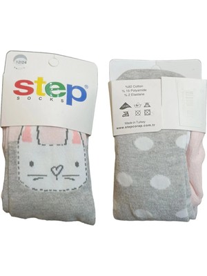 Step Kız Bebek Puantiyeli Kışlık Külotlu Çorap