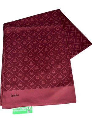 Benetton Elegante Uno Şal 10253439 Koyu Bordo