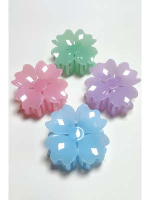 Bijuteri Net 9 cm Çiçek Mandal Toka