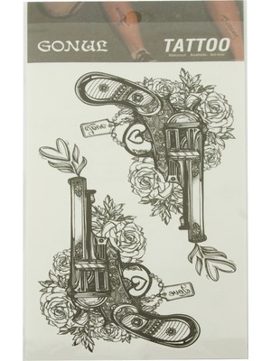 Bijuteri Net Silah Tattoo Dövme Sticker