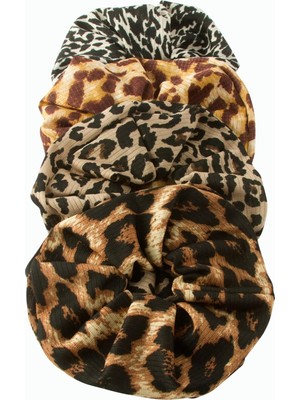 Bijuteri Net Leopar Desenli Simit Toka 13 cm