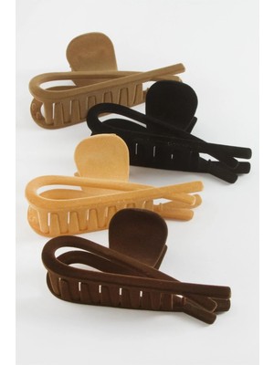 Bijuteri Net Oval Renkli Kadife Mandal Toka 13 cm